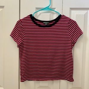 Red and Purple striped t-shirt